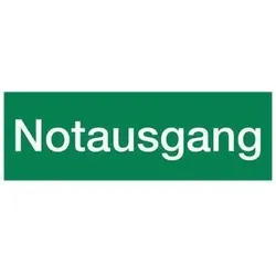 Neutralware Hinweisschild Notausgang langnachleuchtend sk 297x105mm PVC