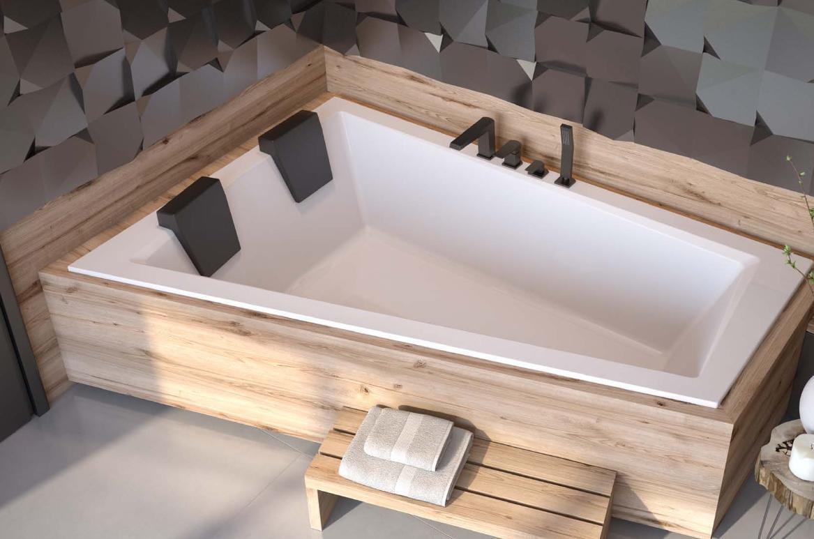 Badewanne 2 Personen Eck Bade Wannne Badezimmer Einbau Wannen Acryl Design