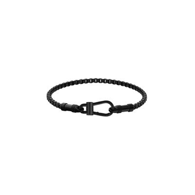 Armband BOSS "LIAM", schwarz, Armbänder, Herren, 19cm, Edelstahl, Armband