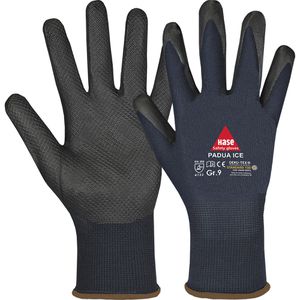 Hase Arbeitshandschuhe Padua Ice, 508660, Nitril-Beschichtung, dunkelblau, Gr. 7/S, 10 Paar