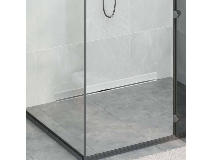 vidaXL Wandmontierter Duschablauf Silber 90 cm Edelstahl 304