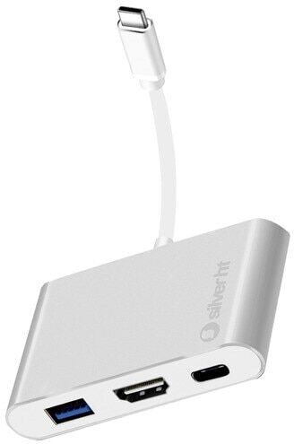 SilverHT Hub Logan USB Tipo C, HDMI 4K. Plateado