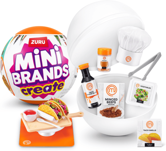 Mini Brands Create MasterChef Series 2 Mystery Capsule for Ages 6 and Up, Collectible Miniature Dishes, Mystery Box