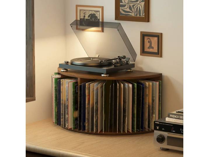 Étagère pour tourne-disque, rangement pour disques vinyles, étagère d'organisation pour magazines et livres, support pour disques