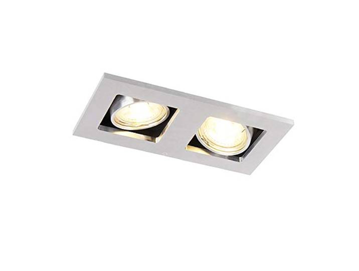 QAZQA qure - Spot encastrable - 2 lumière - L 190 mm - Acier - Moderne - éclairage intérieur - Salon I Chambre I Cuisine I Salle à manger