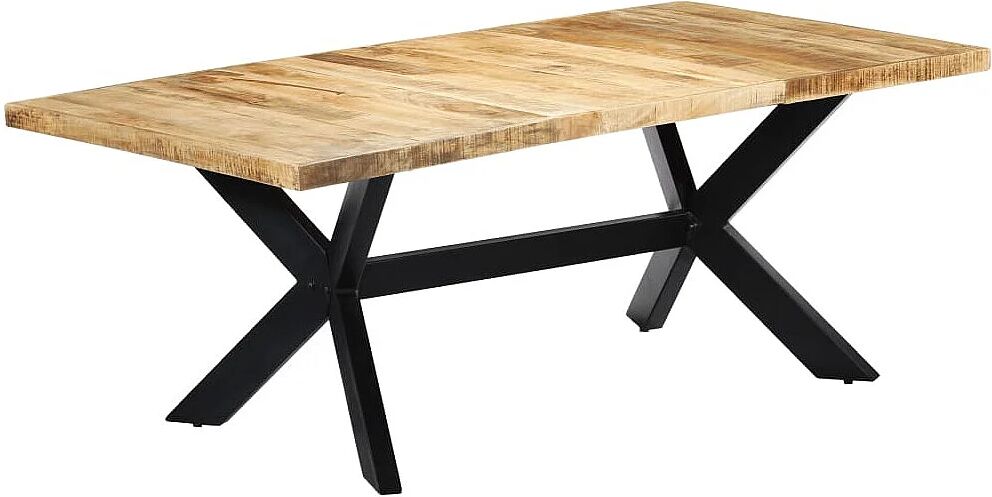 vidaxl Mesa de comedor de madera maciza de mango 200x100x75 cm