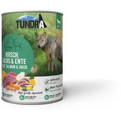 Tundra Hirsch, Lachs & Ente Hundenassfutter Hirsch, Lachs & Ente Hundenassfutter 12x 800 Gramm