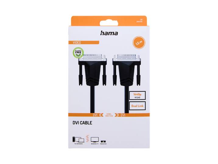 DVI-Kabel Essential Line 00200706 1.5 m Schwarz