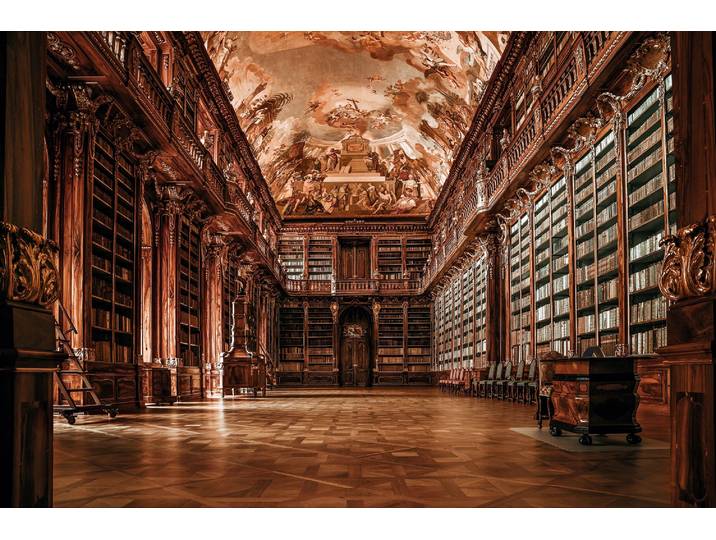 Fototapete PAPERMOON ARCHITEKTUR-ALTE BIBLIOTHEK , bunt, B:2,5m L:1,86m, Vlies, Tapeten, Fototapete
