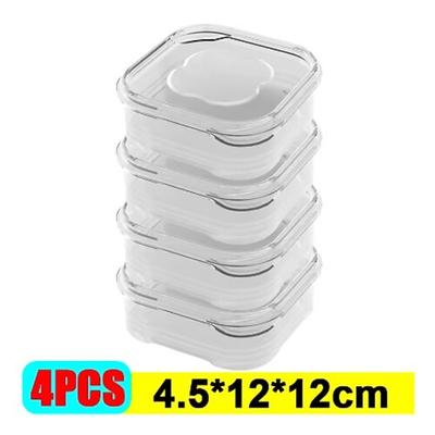 Gefrierbox für Fleisch, transparente Frischhaltebox für Fleisch und Gemüse mit Deckel, Kühlschrankfachbox für Fleisch, Gefrierschrankbox