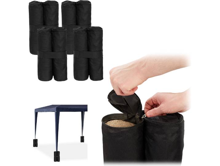 4 relaxdays Poids pour pavillon\, anthracite/noir