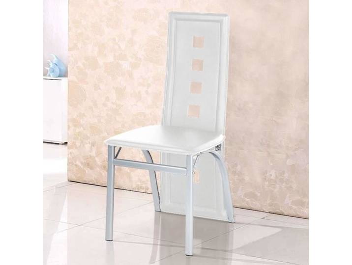 Lot de 2 Chaises de Salle à Manger BLANCHES de Haute Qualité Style Simple