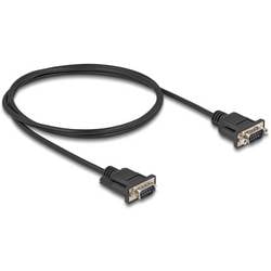 Delock Seriell Anschlusskabel [1x D-SUB-Stecker 9pol. - 1x D-SUB-Stecker 9pol.] 1 m Schwarz 88000