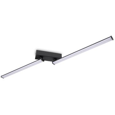 PACO HOME Deckenleuchte "DAVE", schwarz (schwarz, weiß), H: 7,5cm, Leuchten, Deckenleuchte