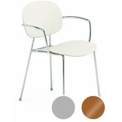 infiniti »TONDINA POP« 4 Legs mit Armlehne Designer-Stuhl AC01 verchromt / P480C Cipria