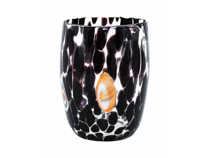 Murano Trinkglas handgemacht Schwarz