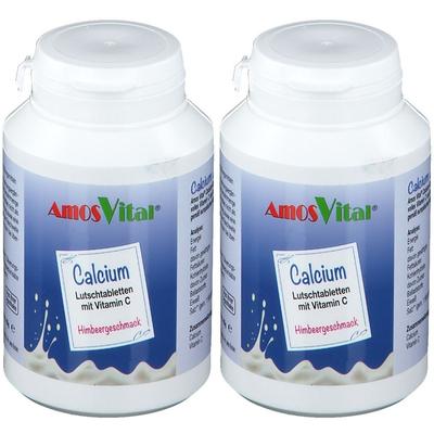 Calcium 200 mg+Vitamin C 30 mg AmosVital Lutsch. 2x 2x50 St Lutschtabletten