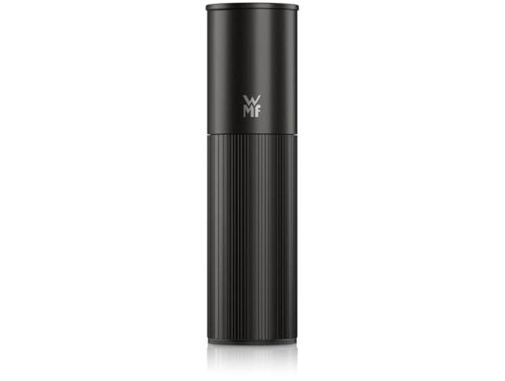 WMF Signature Pro Gewürzmühle – Salz- und Pfeffermühle mit Keramikmahlwerk, einstellbarem Mahlgrad, leicht befüllbar, magnetischem Aromaschutzdeckel, langlebiger Edelstahl, Farbe Schwarz, manuell