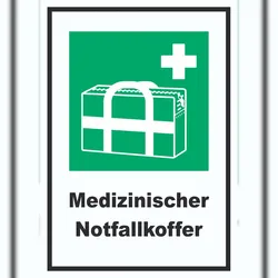 HB-Druck Medizinischer Notfallkoffer A5 (148x210mm) Schild