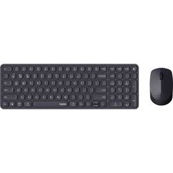 Rapoo 9310M Kabellos, Bluetooth® Tastatur, Maus-Set Ergonomisch Deutsch, QWERTZ Dunkelgrau 1600 dpi R-12579