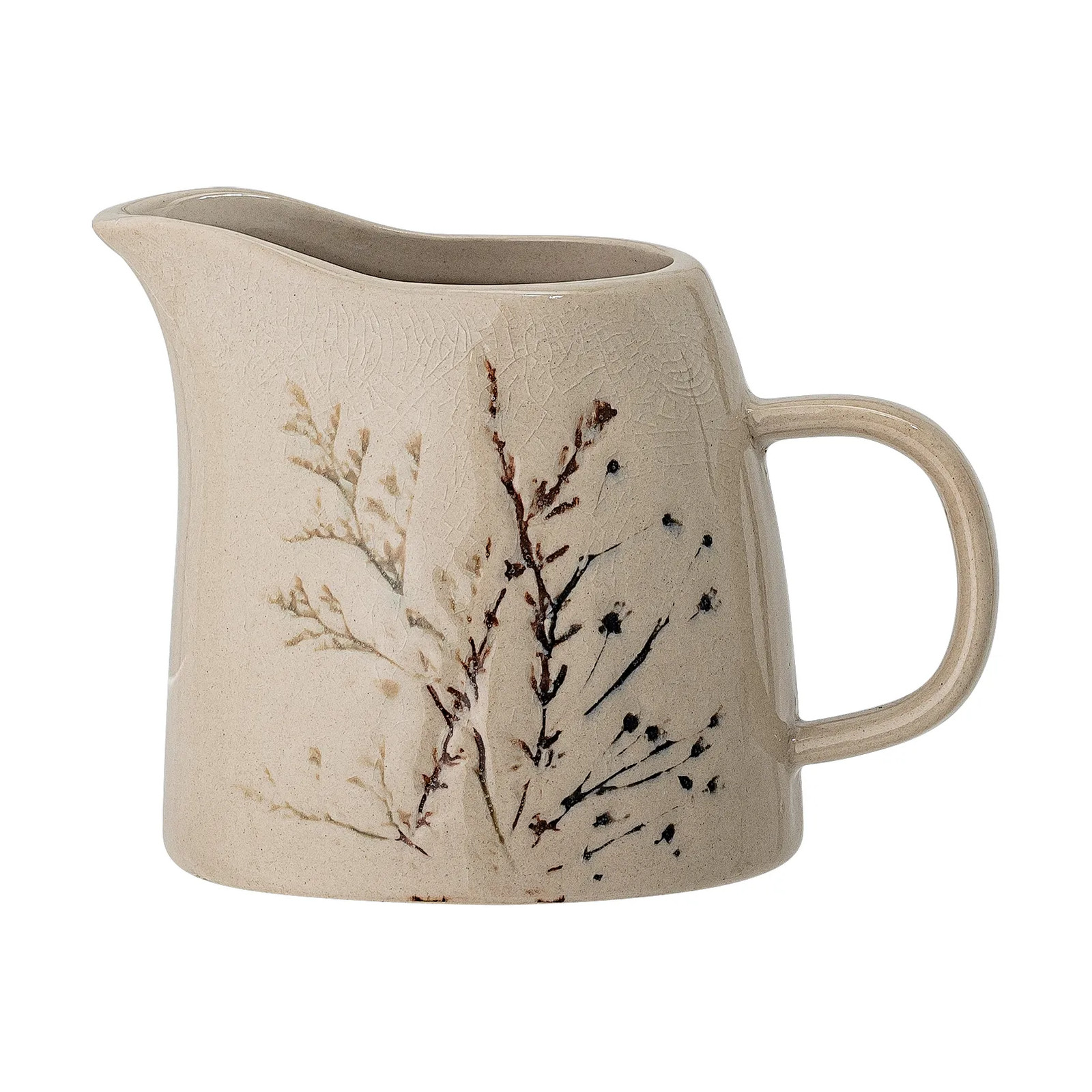 Bloomingville Bea keramieken melkkan beige wit 0,25 l