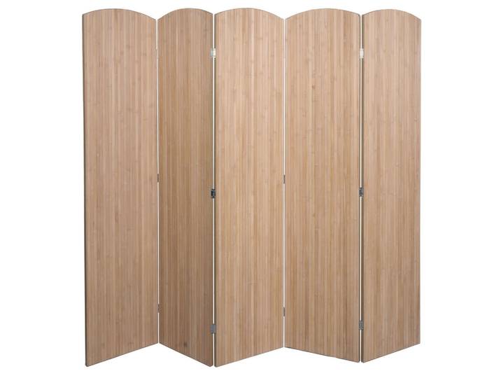 MCW Paravent Braun, Holz, Bambus, 204x170x2 cm, Wohnzimmer, Raumteiler, Paravents