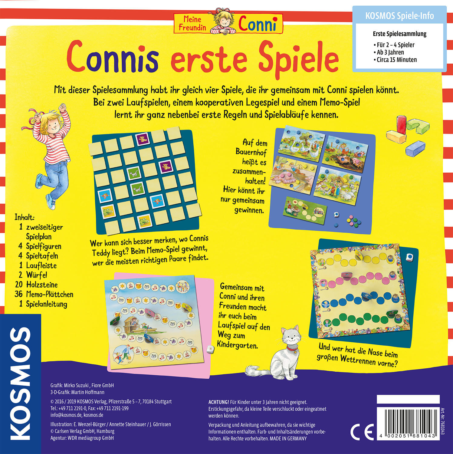 Spielesammlung KOSMOS "Connis erste Spiele", bunt, Spiele, Kinder, Spielesammlung, Made in Germany