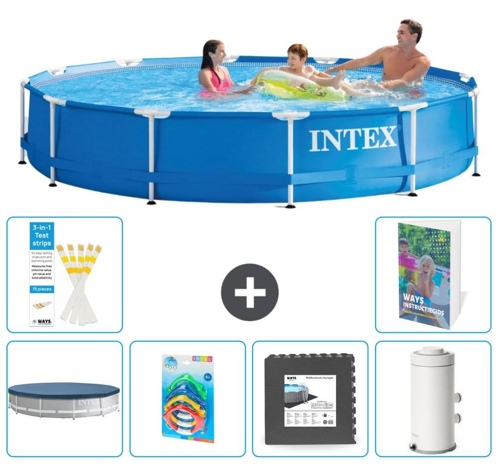 Frame Pool Rund - 366x76 cm - 5-teilig S143