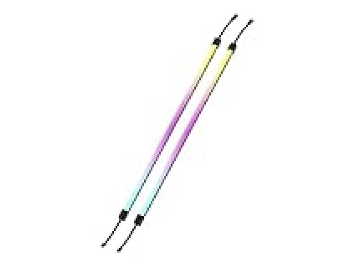 CORSAIR LS350 Aurora Bandes Lumineuses RGB 350mm – 2 Bandes de LED RGB à Diffusion Magnétique – +5V ARGB Header ou CORSAIR iCUE Controller – Câble Adaptateur ARGB vers iCUE 3 Broches Inclus
