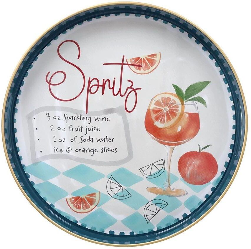 Tablett "Tognana 38 cm", blau, B:38cm H:4cm T:38cm Ø:38cm, Tabletts, Tablett blau Ø 38cm