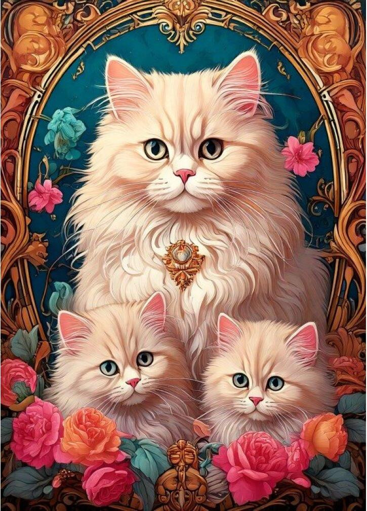 Bluebird Puzzel Katten Trio, 300 stukjes