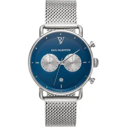 PAUL VALENTINE - GALANOS - silber - blau - silber / 40 MM