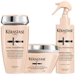 640ml Kérastase Curl Manifesto Intensivpflegeset (Shampoo 250ml + Maske 200ml + Lockenspray 190ml)