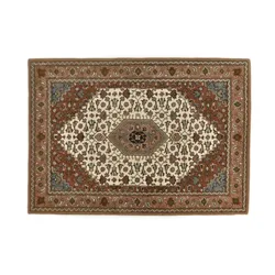 THEKO Teppich  Royal Bidjar , beige , Wolle , Maße (cm): B: 120 H: 1,4