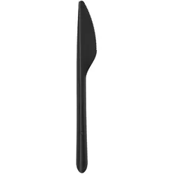 MONOUSO - Mehrweg-Messer aus PP Schwarz 17,8cm (25 Stück)