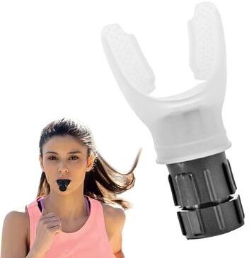 United Adjustable Resistance Lung Trainer & Breathing Exerciser Device For Enhanced Lung Capacity white