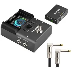 NUX Gitarrensender B-8 Drahtlos-System mit Kabel (Wireless System), Zubehör Instrumente, Schwarz