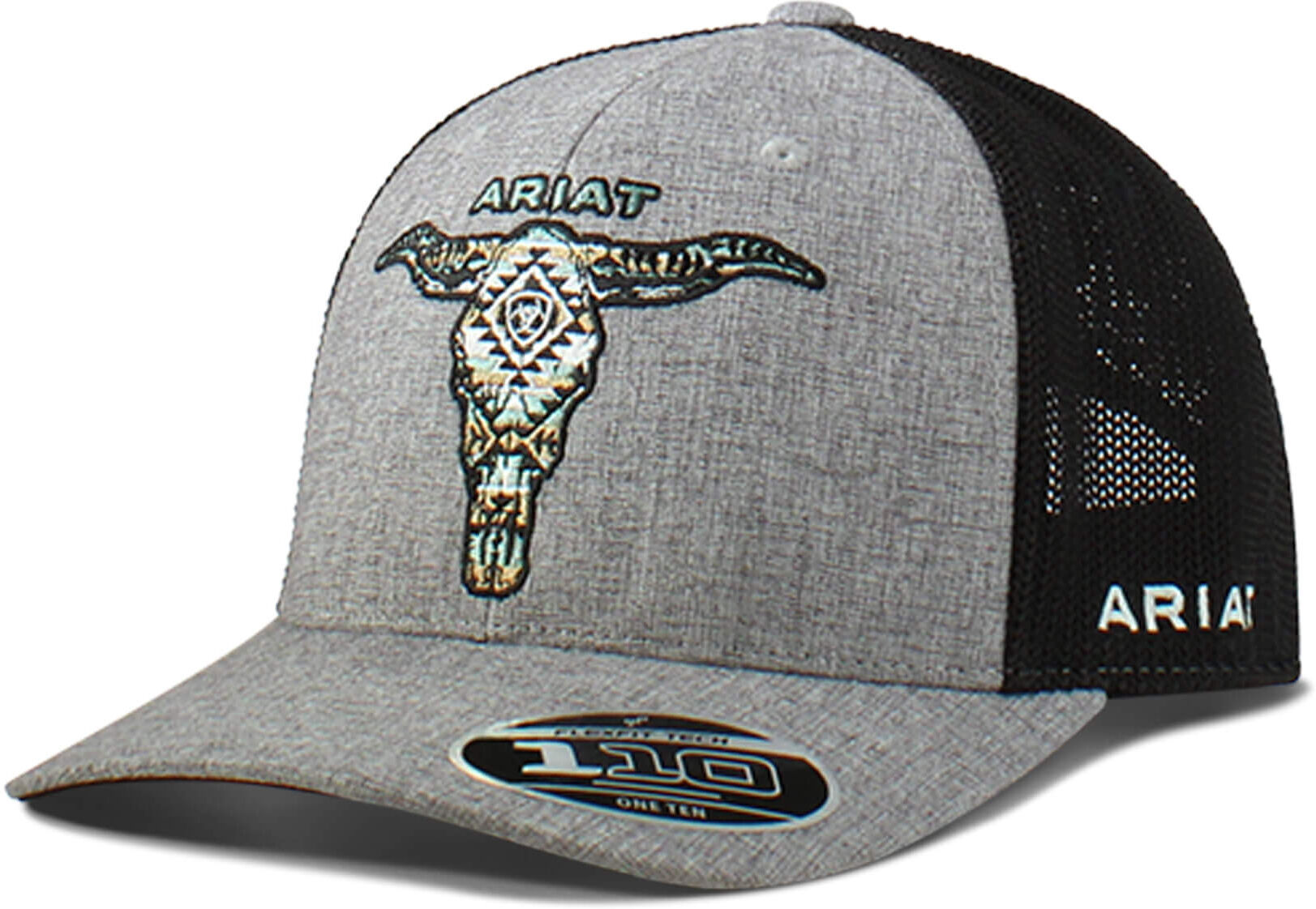 Men's Southwest Embroidered Skull Cap in Silver by Ariat