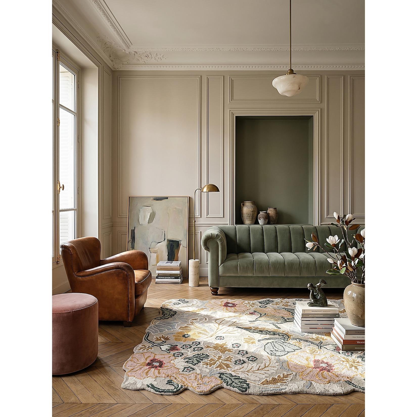 Wollteppich floral Hellrosa 160 x 230 cm - CHAR Kadima Design