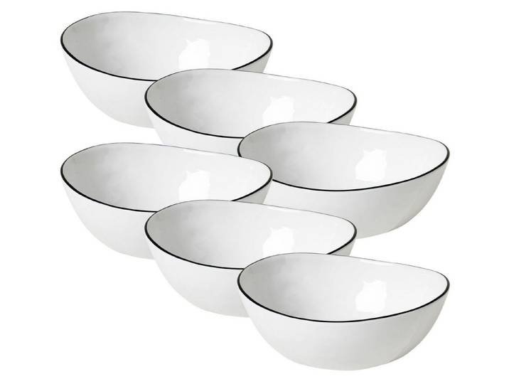 Broste Copenhagen Geschirr-Set SALT Schale 15,5cm Set6, Porzellan