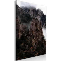 Artgeist, Bilder, Heart of Mountain Landscape (1-part) - Clouds Amid Rocks (80 x 120 cm)