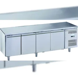 ForCold by FIMAR Viertüriger Kühltisch. Automatisches Auftauen. Temperatur 0°/+8°C.  Messen 223x70x85 cm (h). ForCold von FIMAR M-GN4100TN-FC
