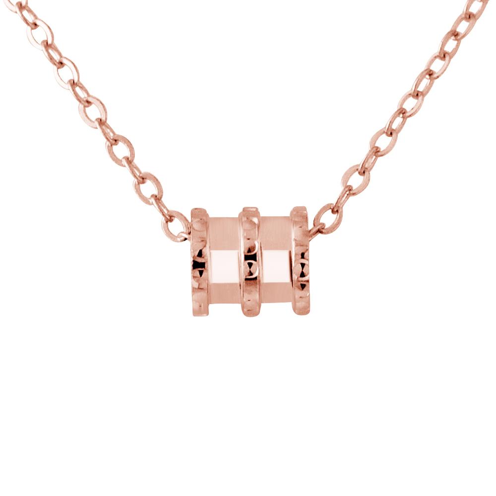 Vat zilver 925 roze vergulde ketting - liefde symbool