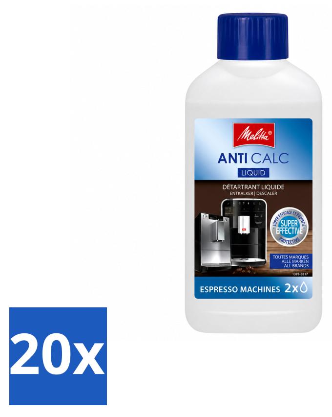 20 x Melitta Flüssig-Entkalker für Kaffeevollautomaten - 250 ml - Vorteilspackung - 20 Stücke