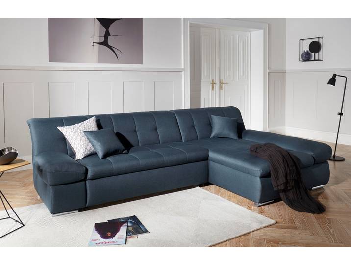 DOMO collection MONA 297x173 cm, modern & komfortabel, optional mit Komfortfunktionen whlw. mit Bettfunktion, L-Form