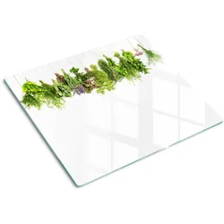 GLASPLATTE 60x52 cm Kräuterschnur