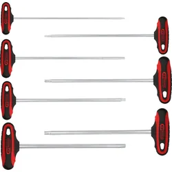 KS Tools ERGOTORQUEplus® T-Griff RIBE Winkelstiftschlüssel-Satz, 7-tlg M4-M10 - 158.5050