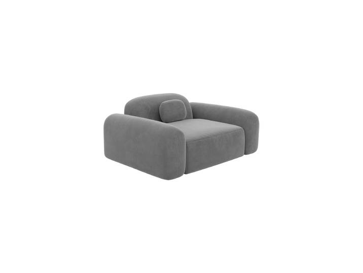 Design Loungesessel „Ravello“ mit Samtbezug Samtbezug Dunkelgrau BLOOMINGLOFT Collection