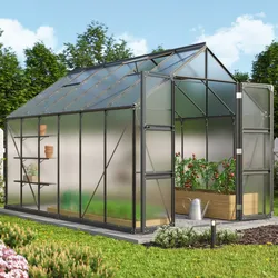 Vitavia Aktionsangebot (inkl. 100 Euro Zubehör): Gewächshaus "Domus 9900",schwarz,9,9 m2