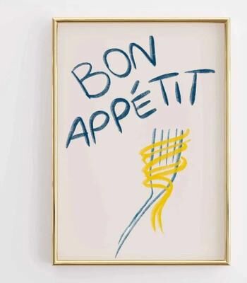 Inspire Select Funny Kitchen Quote Canvas Wall Art Retro Coffee & Food Illustration Poster For Home Decor 11 11.8 X 16.5 In unframed